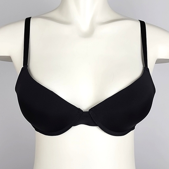 ⭐️3/ $30⭐️ Prima Valentina Intimates Black Push Up Bra Underwire Size 34C - Picture 2 of 11
